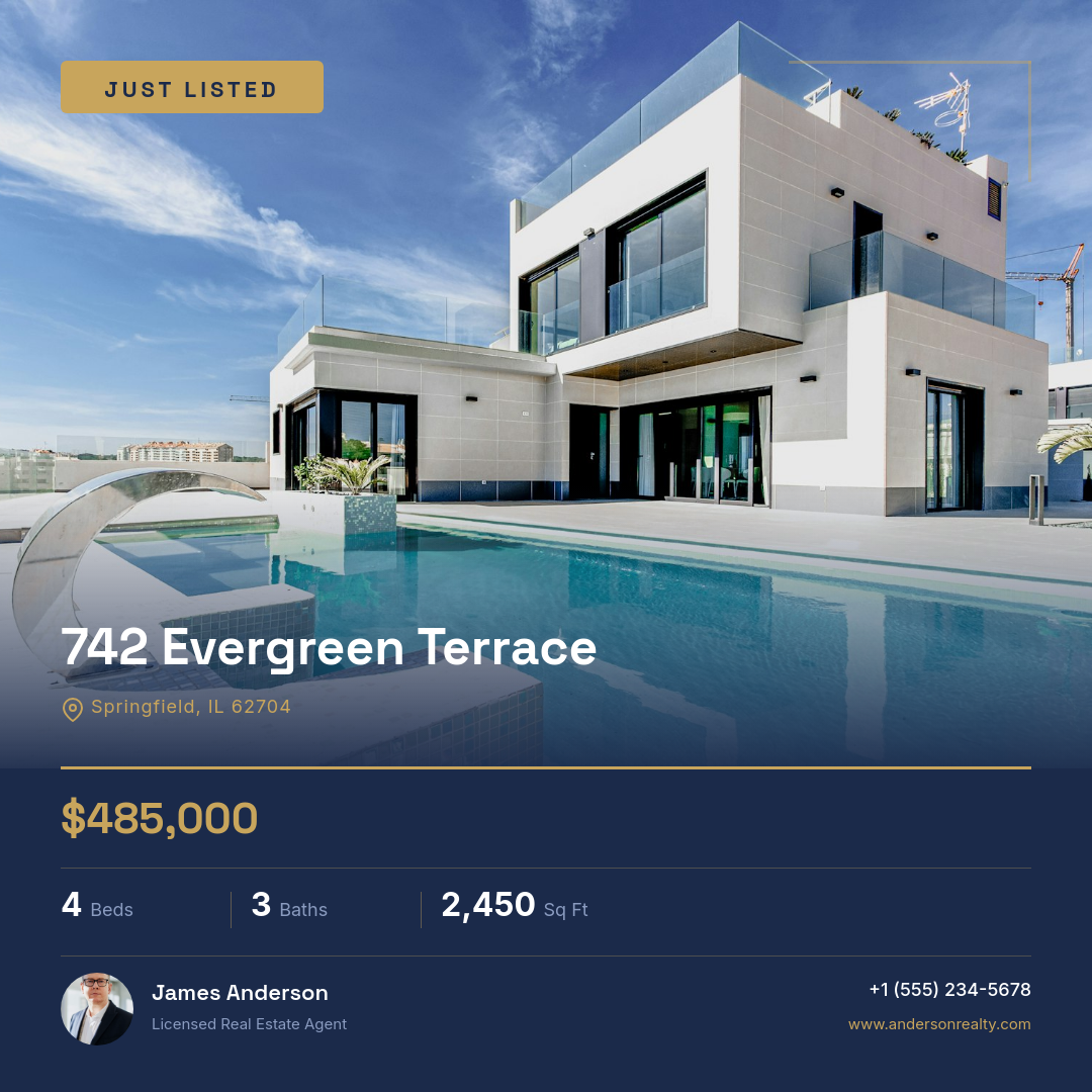 Just Listed — Agent Property Card