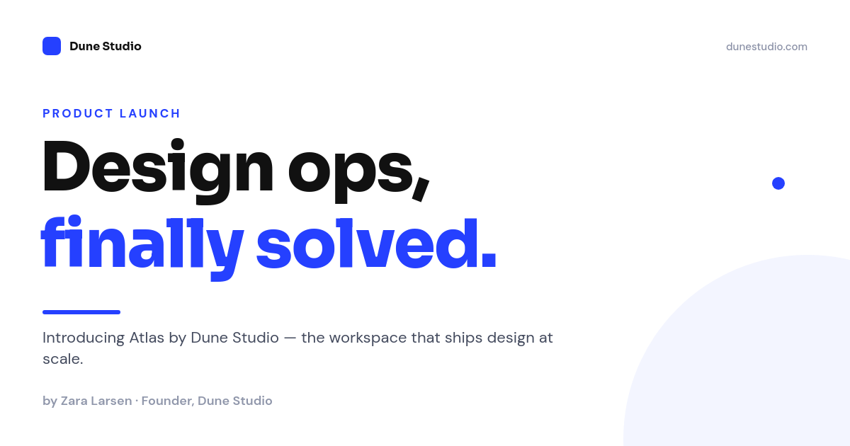 Product Launch OG Card — Light Minimal Bold Headline