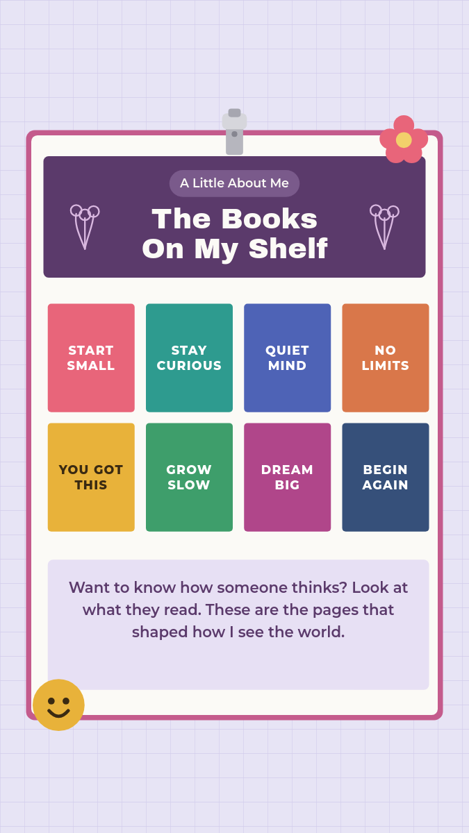 Books I Read Get-to-Know-Me Story — Clipboard & Cover Grid