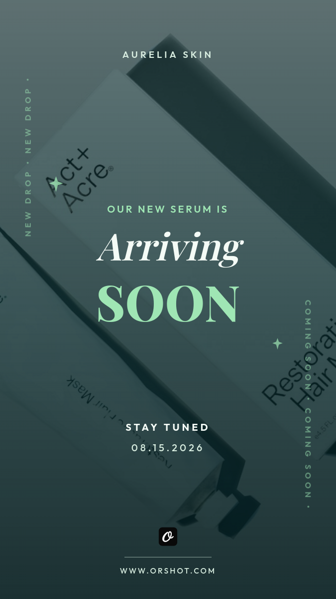 Skincare New Drop Teaser Story — Serum Launch Countdown