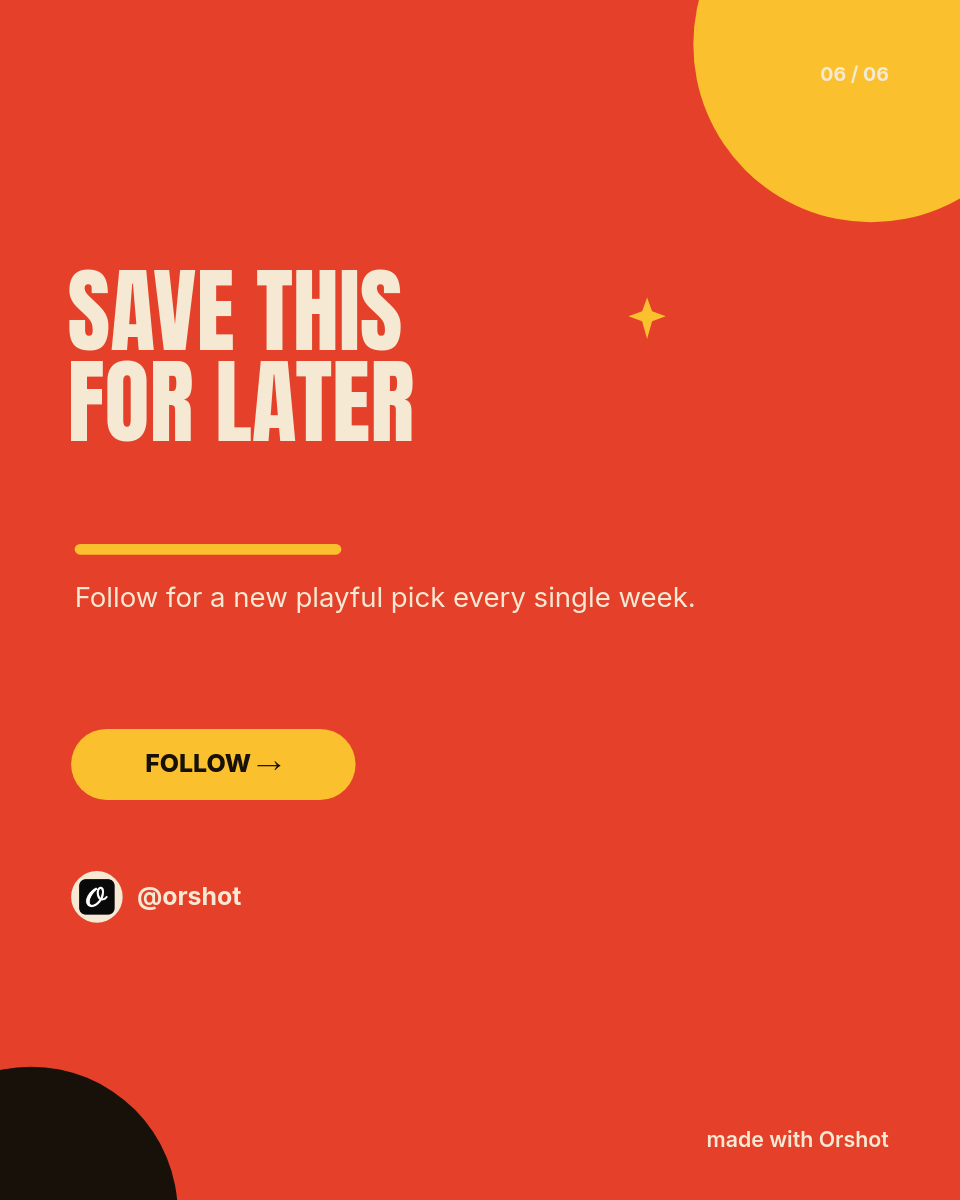 Bold Red Reading-List Carousel — Anton Condensed Caps, Yellow Circle & Swipe System, 6 Slides - Page 6