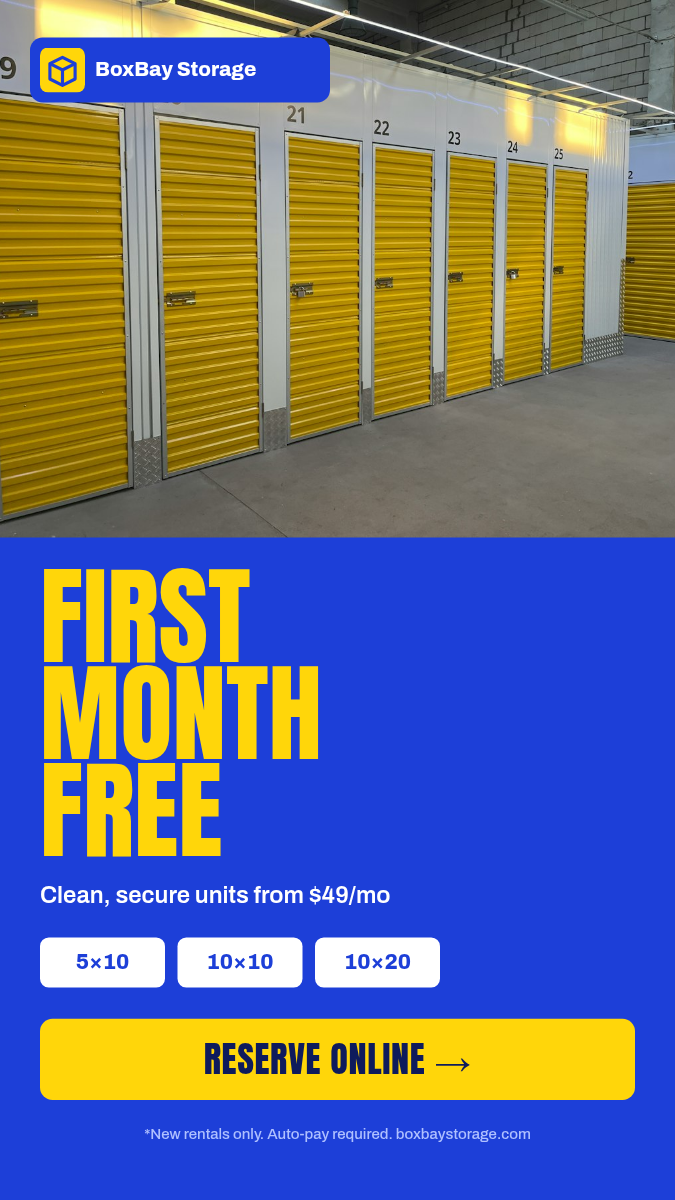 Self Storage Ad Set — First Month Free, Yellow & Blue - Page 2