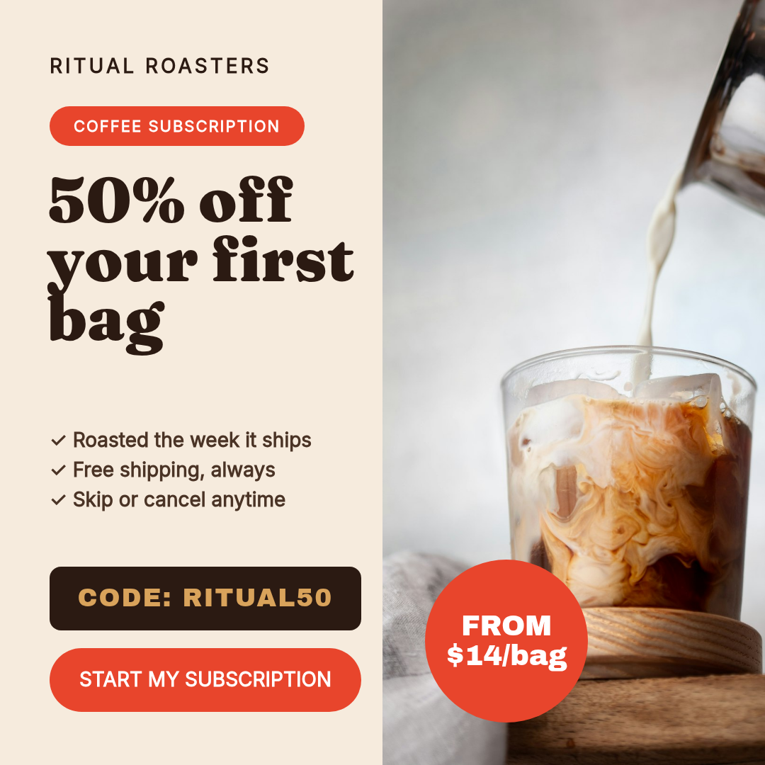 Coffee Subscription Ad Set — IAB & Social Sizes, Cream - Page 1