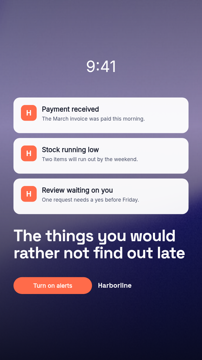 App alerts lock screen story
