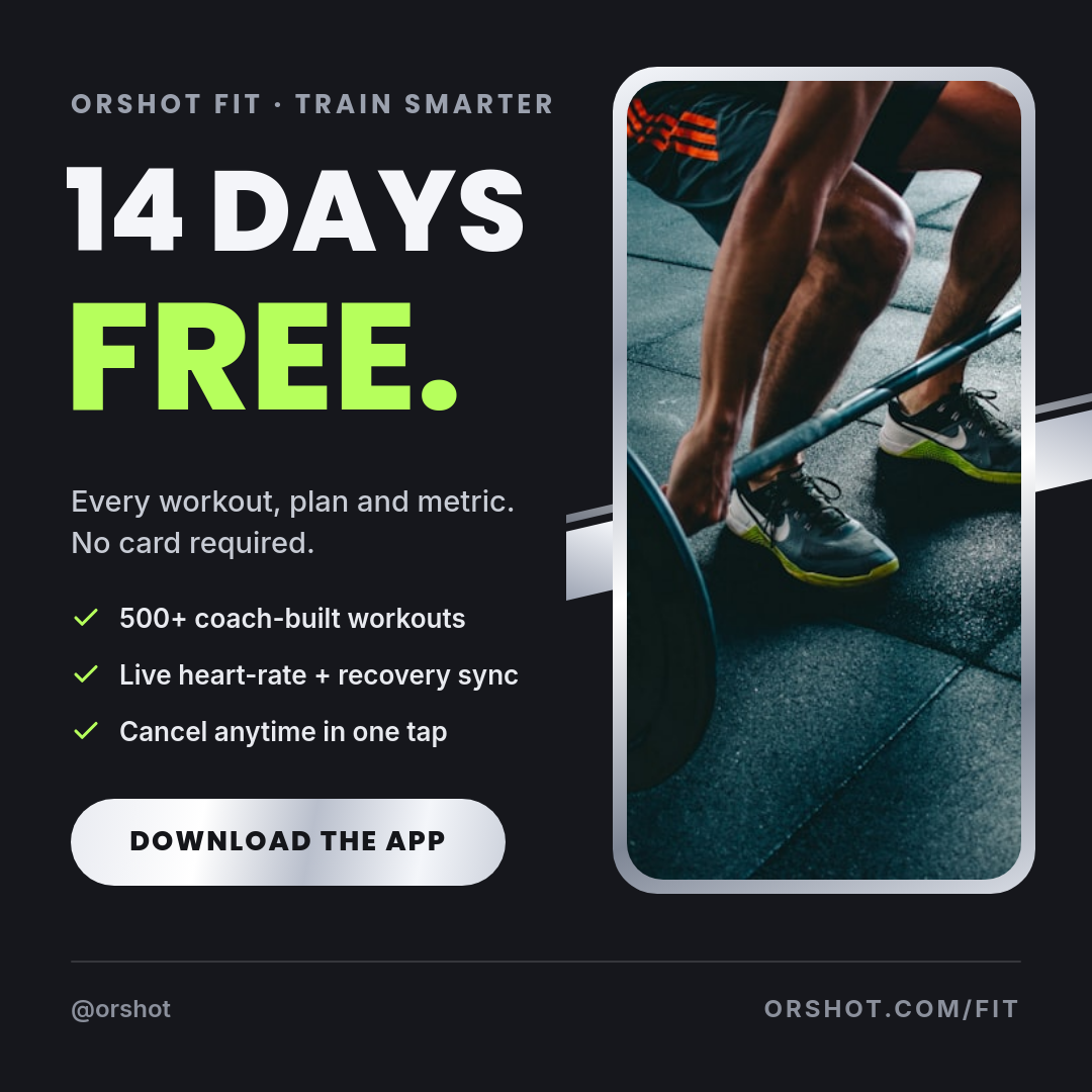 Chrome Surge Fitness App Trial — Square Metallic Promo Ad