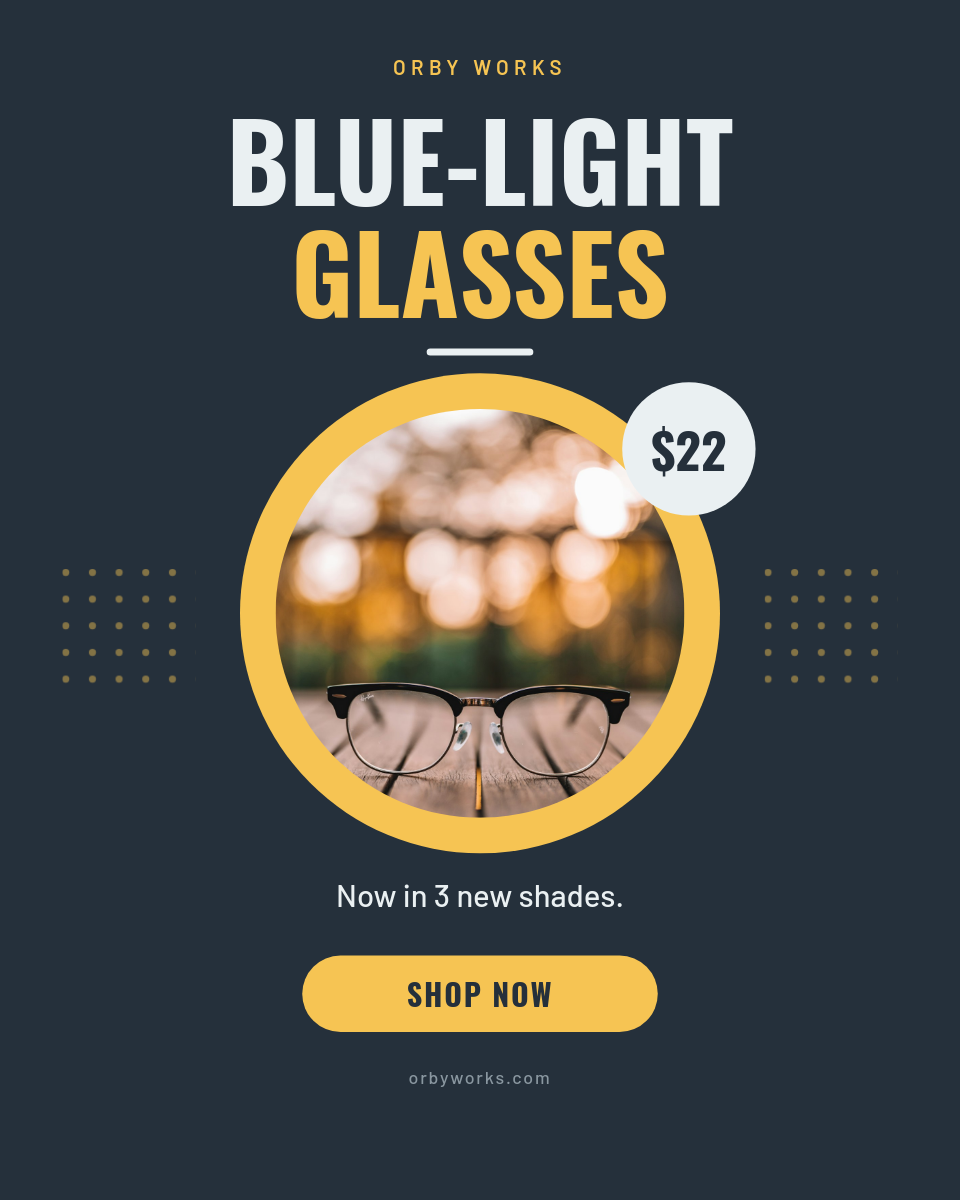Slate & Sun Eyewear Product Card — Bold Condensed Drop Announcement