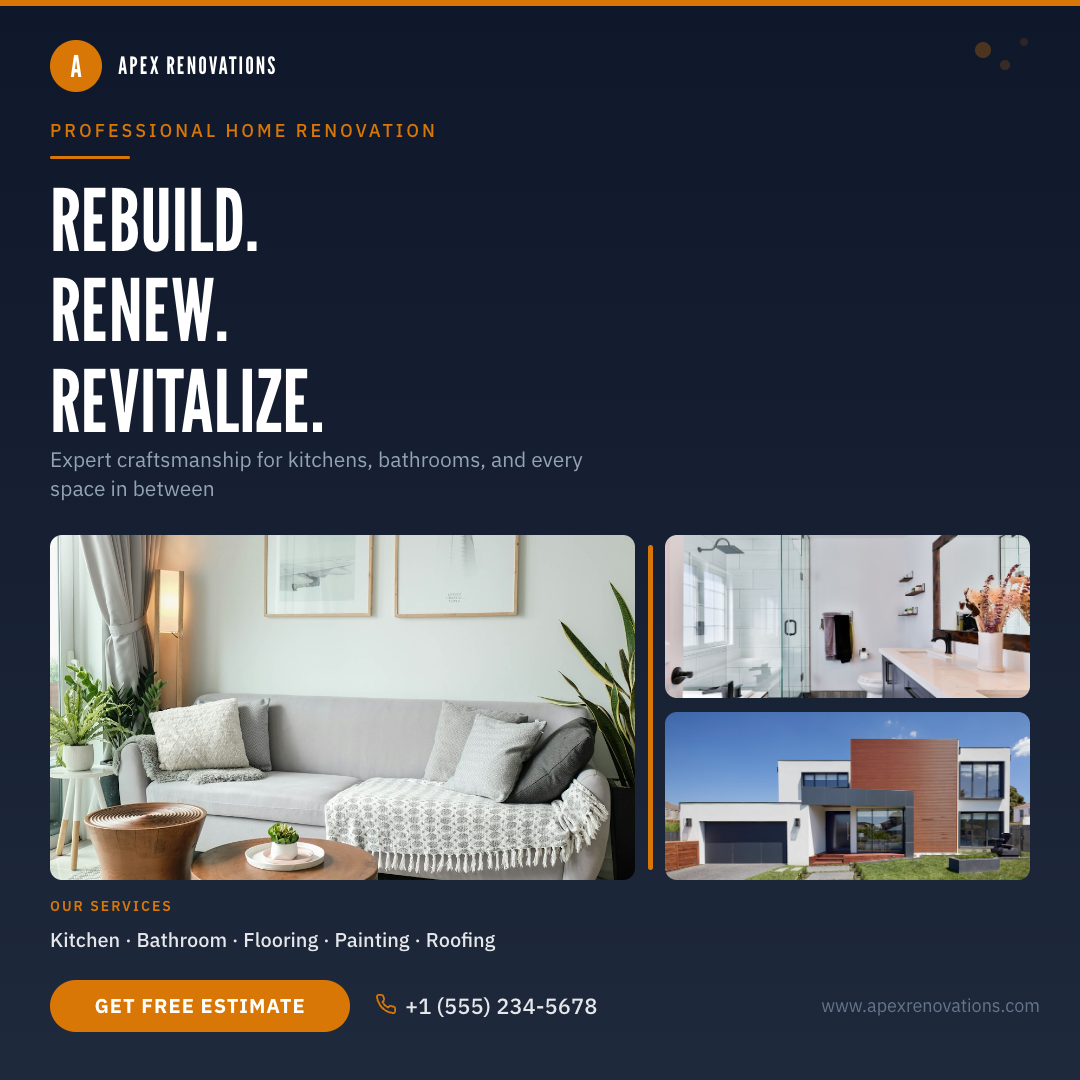 Home Renovation Contractor Service Promo