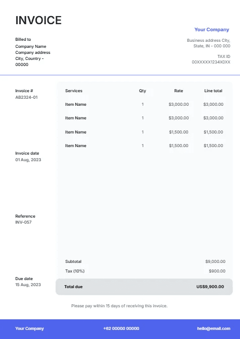 Minimal & Professional Invoice Template