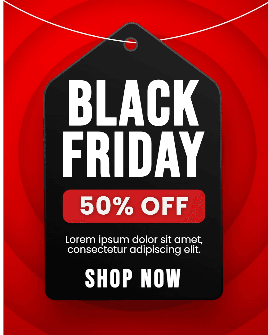 Black Friday Discount Tag Design
