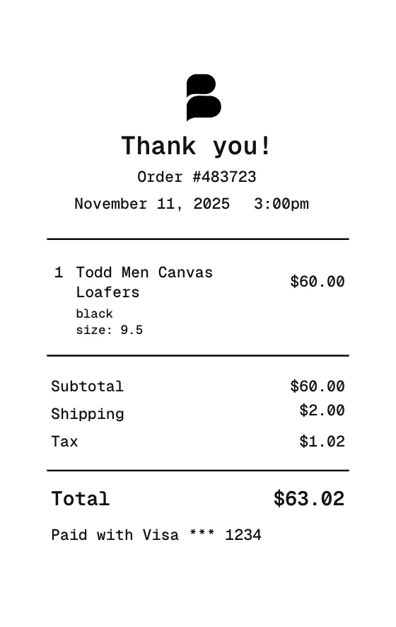 Modern Minimalist Receipt Template